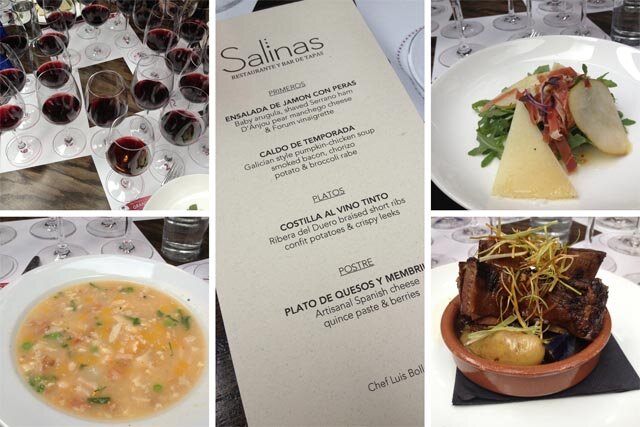 Snooth PVA Ribera del Duero wine and food pairing at Salinas Restaurant